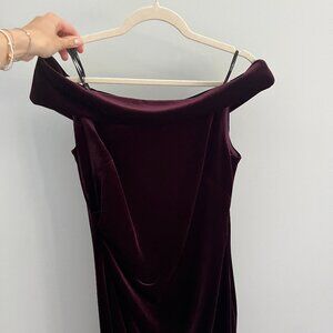 Vince Camuto Maroon Velvet Evening Dress, Size 8